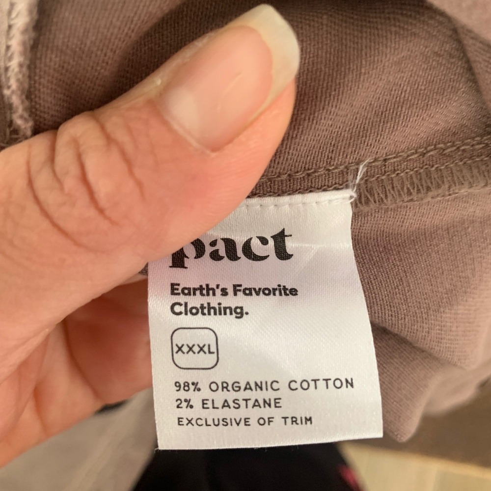 Pact Womens XXXL Organic Cotton Stretch Twill Straight Leg Pants Mauve Brown - Picture 5 of 8